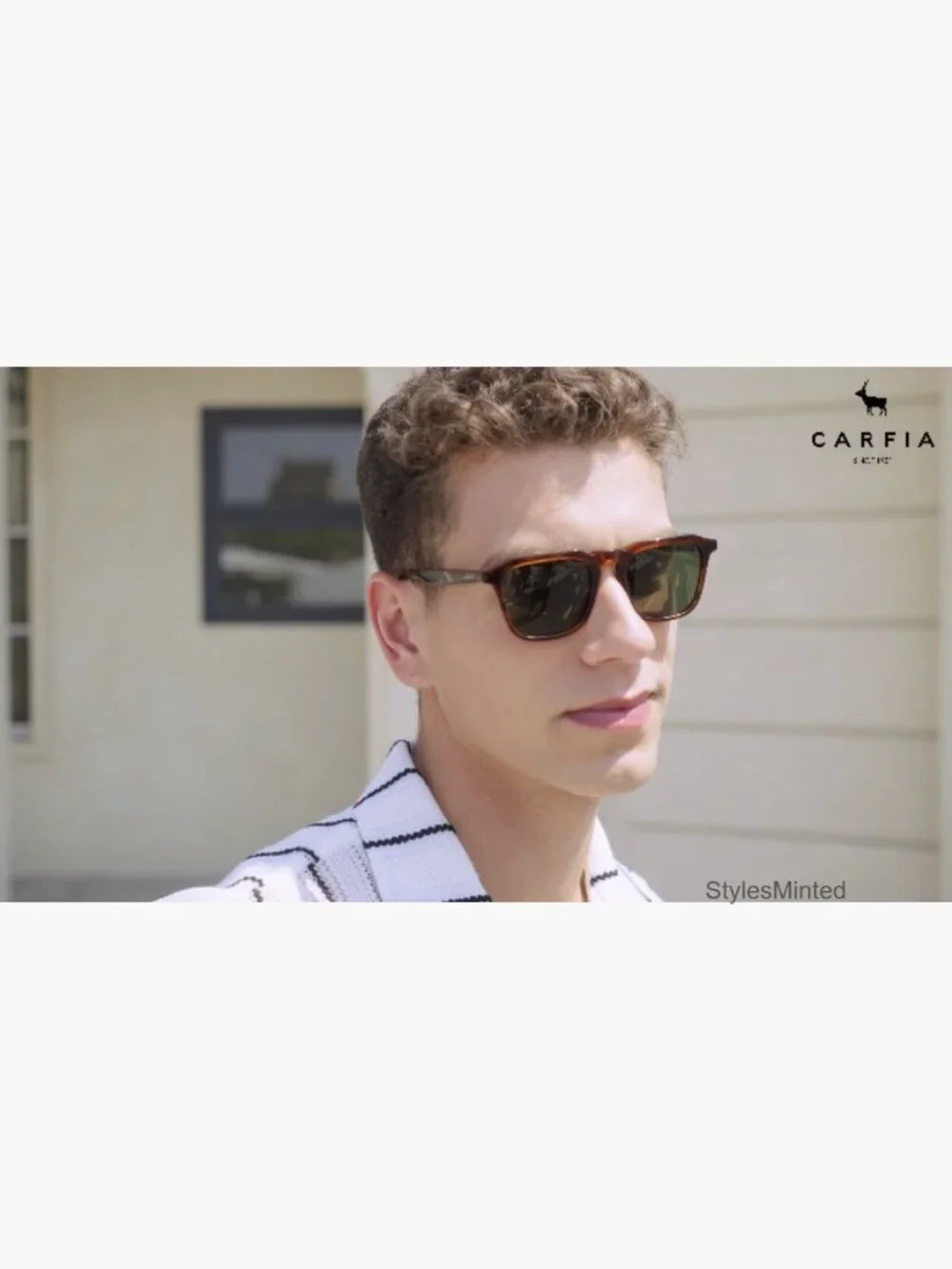Retro Square Polarized Sunglasses Men UV400 Acetate Hand-crafted 60s Style